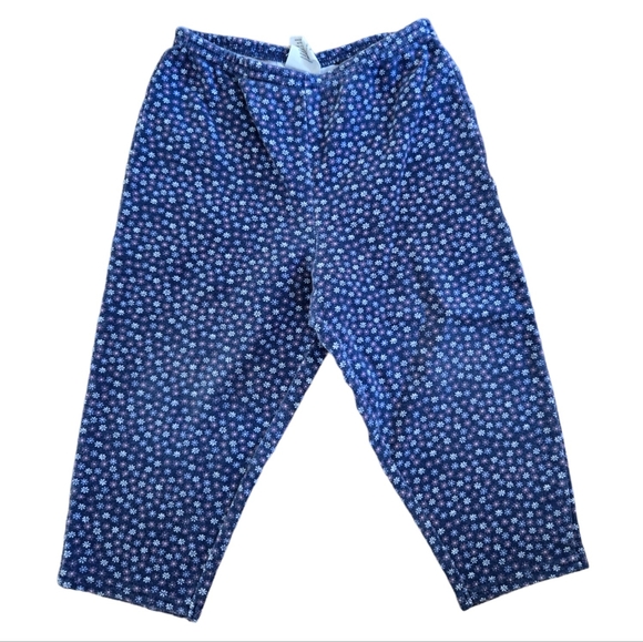 Vintage Y2K Old Navy blue floral cotton pants and cardigan matching 2-piece set - Picture 3 of 10